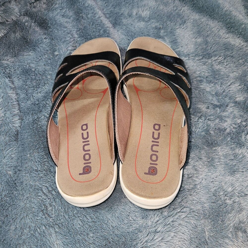 BIONICA Comfort Walking Slide Sandal Black Size 9 - Picture 4 of 5
